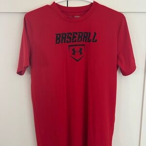 Under Armour Boy’s Red Short-Sleeve Baseball Graphic Tee